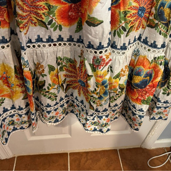 Farm Rio Off-White Delicate Garden Midi Dress - Picture 9 of 16